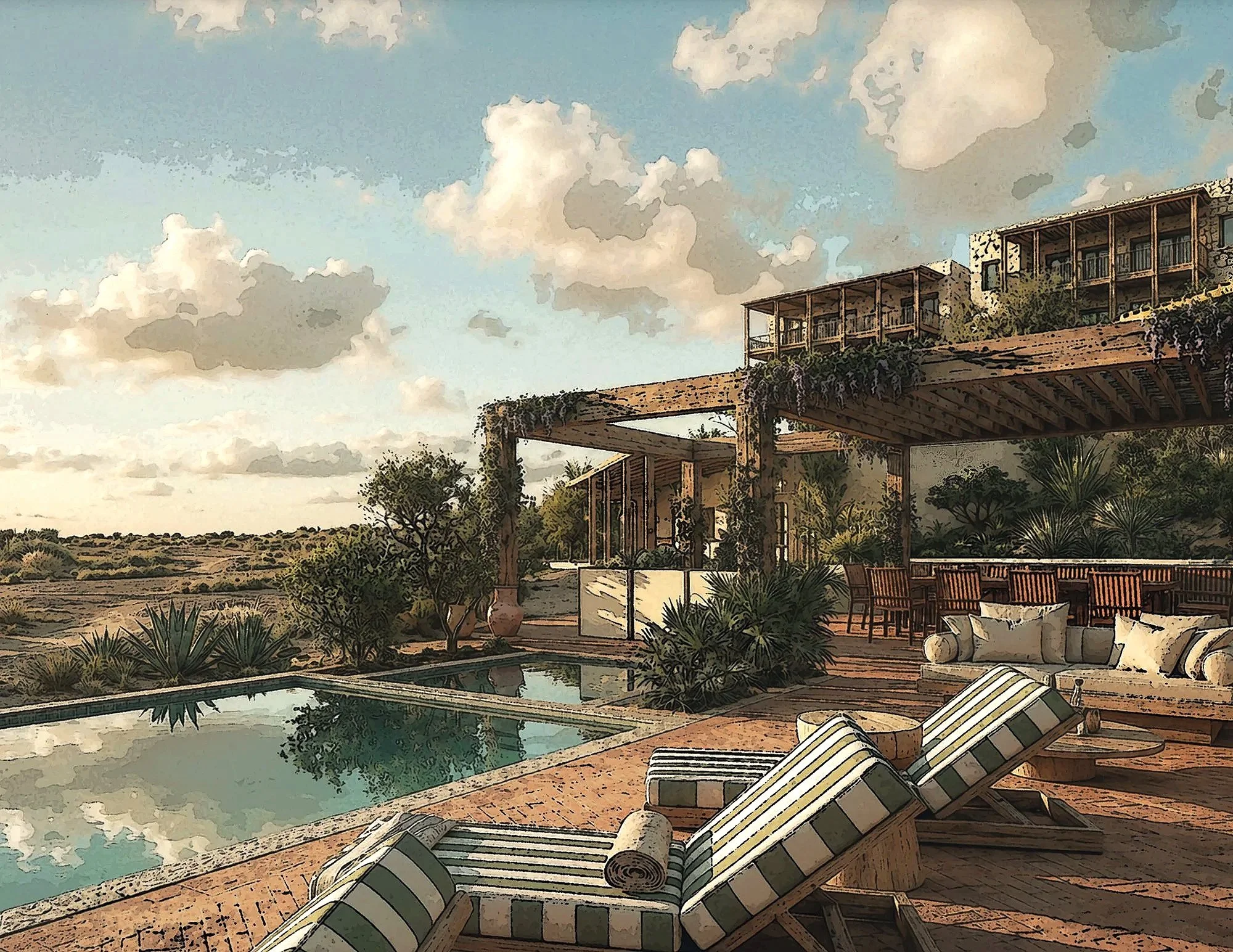 Soho Residences Los Cabos casita with private pool and outdoor living