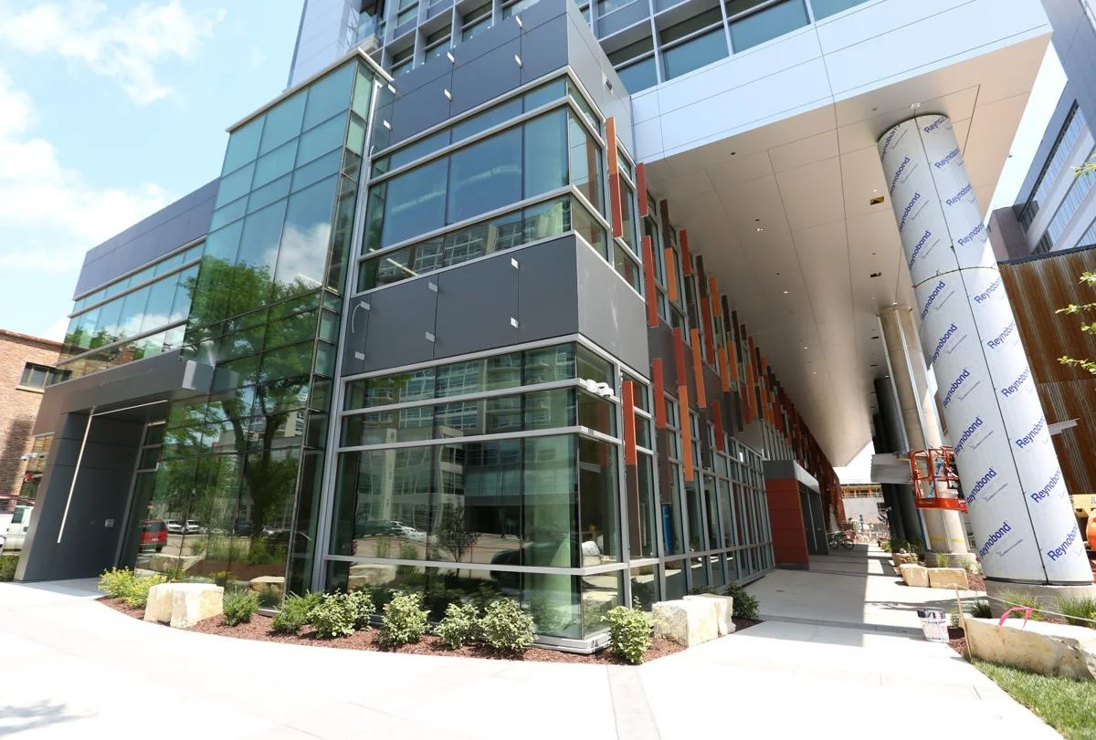 StartingBlock occupies the second through fourth floors of The Spark, a building project by American Family Insurance that remains under construction. PHOTO BY MICHELLE STOCKER