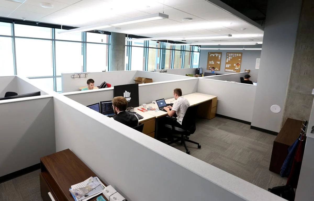 An open work space at StartingBlock in Madison. PHOTO BY MICHELLE STOCKER