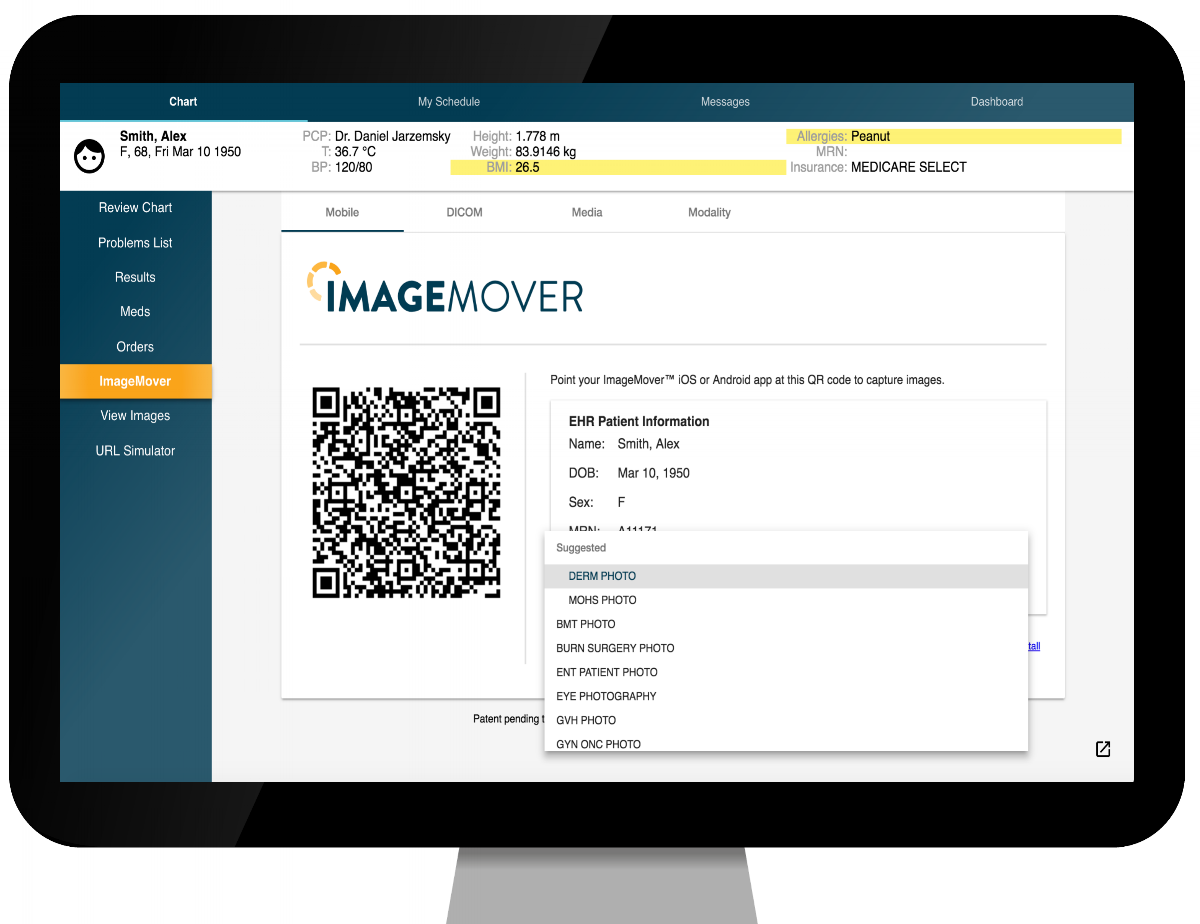 Mobile:  Image integration from any device