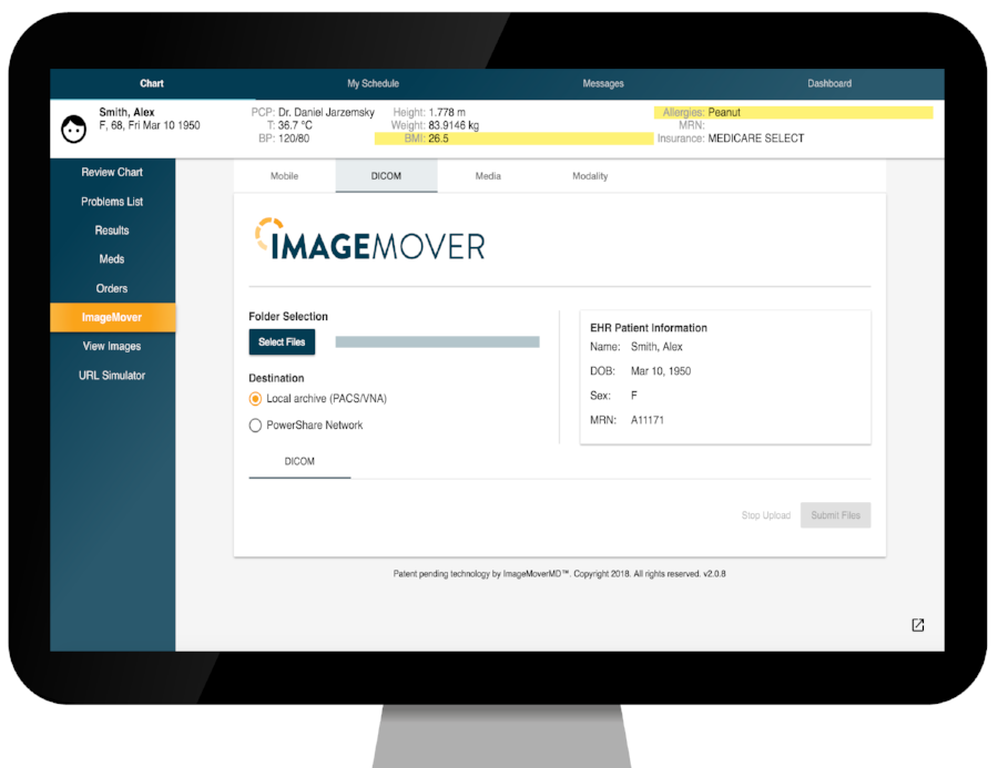 Uploader:  Import of outside images from any workstation