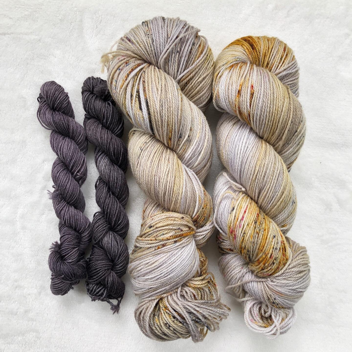 Adding Spice Jar and Barista to the shop this morning. By 9am. I only have a couple of each. You can always order this color. Also these skeins are 490 yards 100% Superwash Merino, Because I only dyed two extras I&rsquo;m listing them as skeins not s