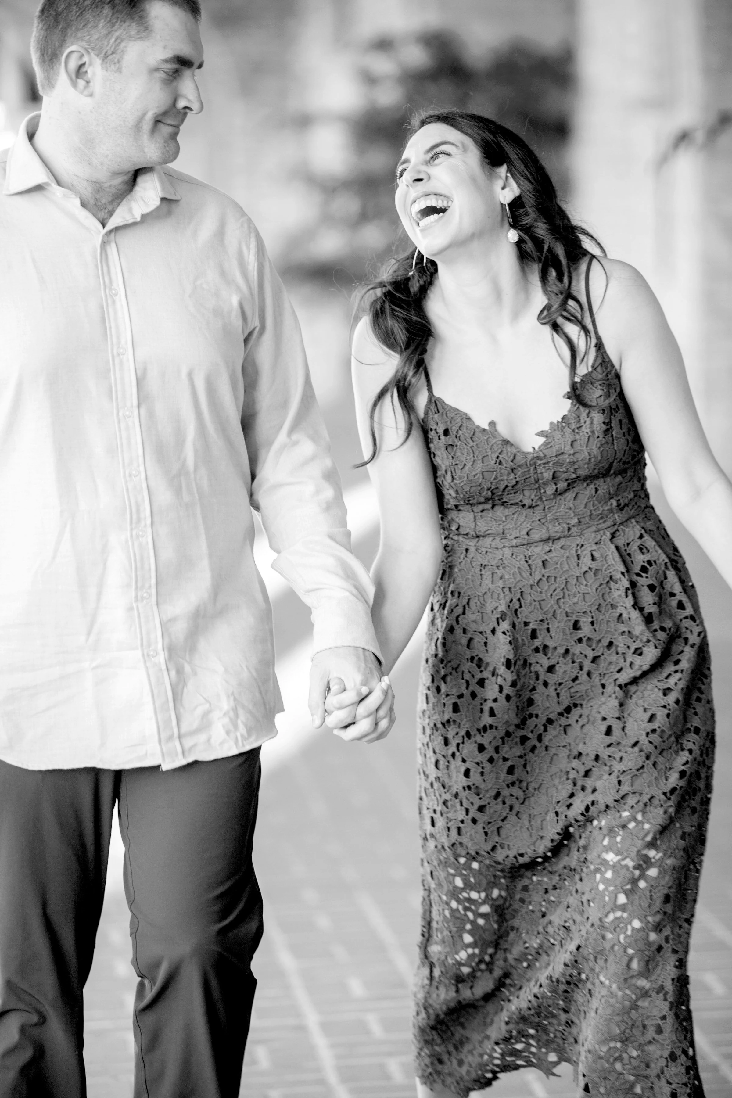 Malaga Cove Plaza Engagement Photos Palos Verdes, CA Photographer