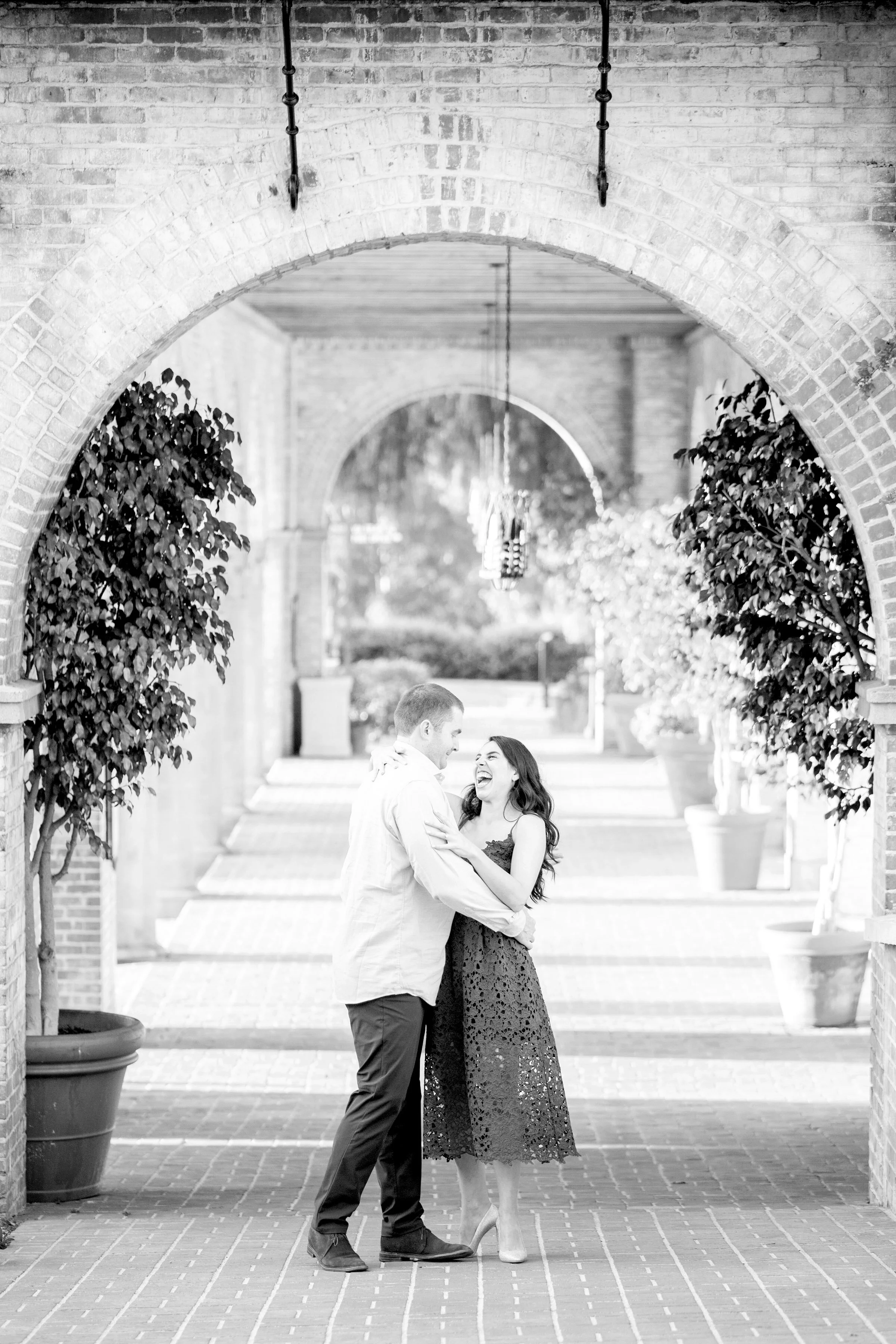 Malaga Cove Plaza Engagement Photos Palos Verdes, CA Photographer