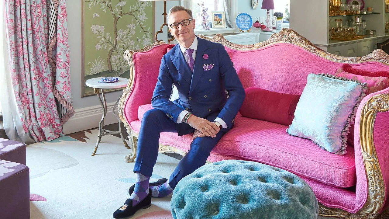 That couch! Those socks! via Architectural Digest
