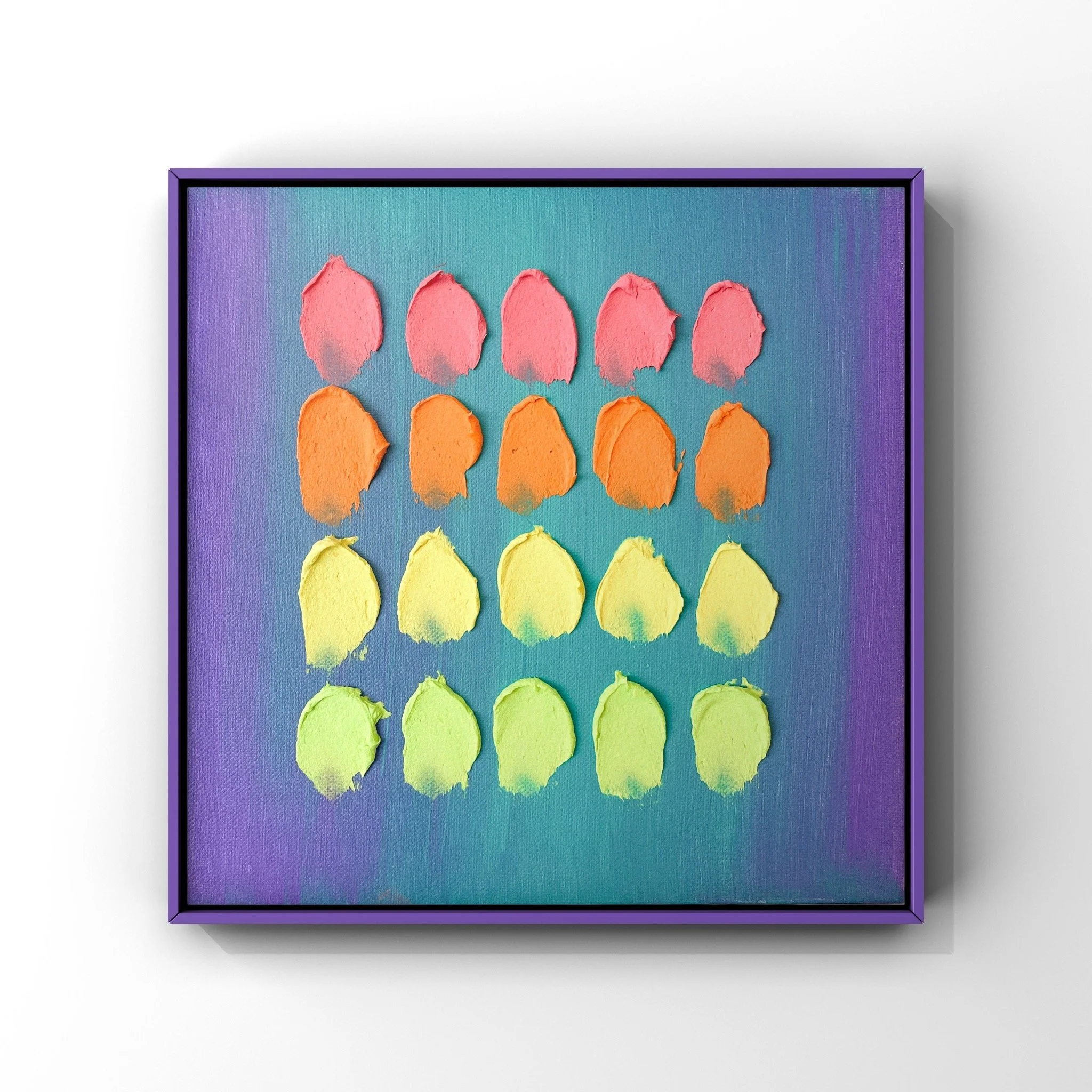 Rainbow Polka Dots (10"x10")