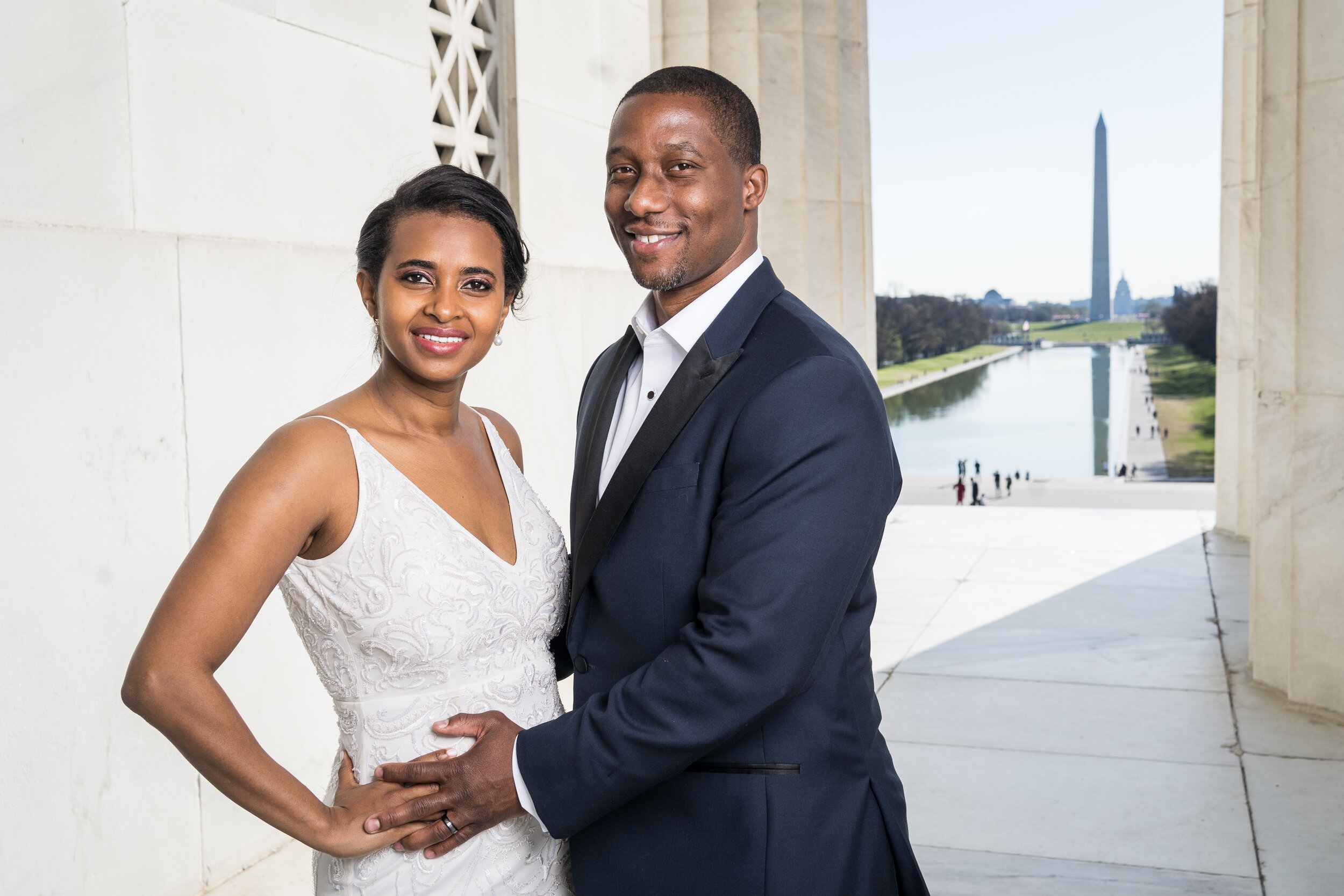  Engagement Photography taken at the Lincoln Memorial in Washington DC 