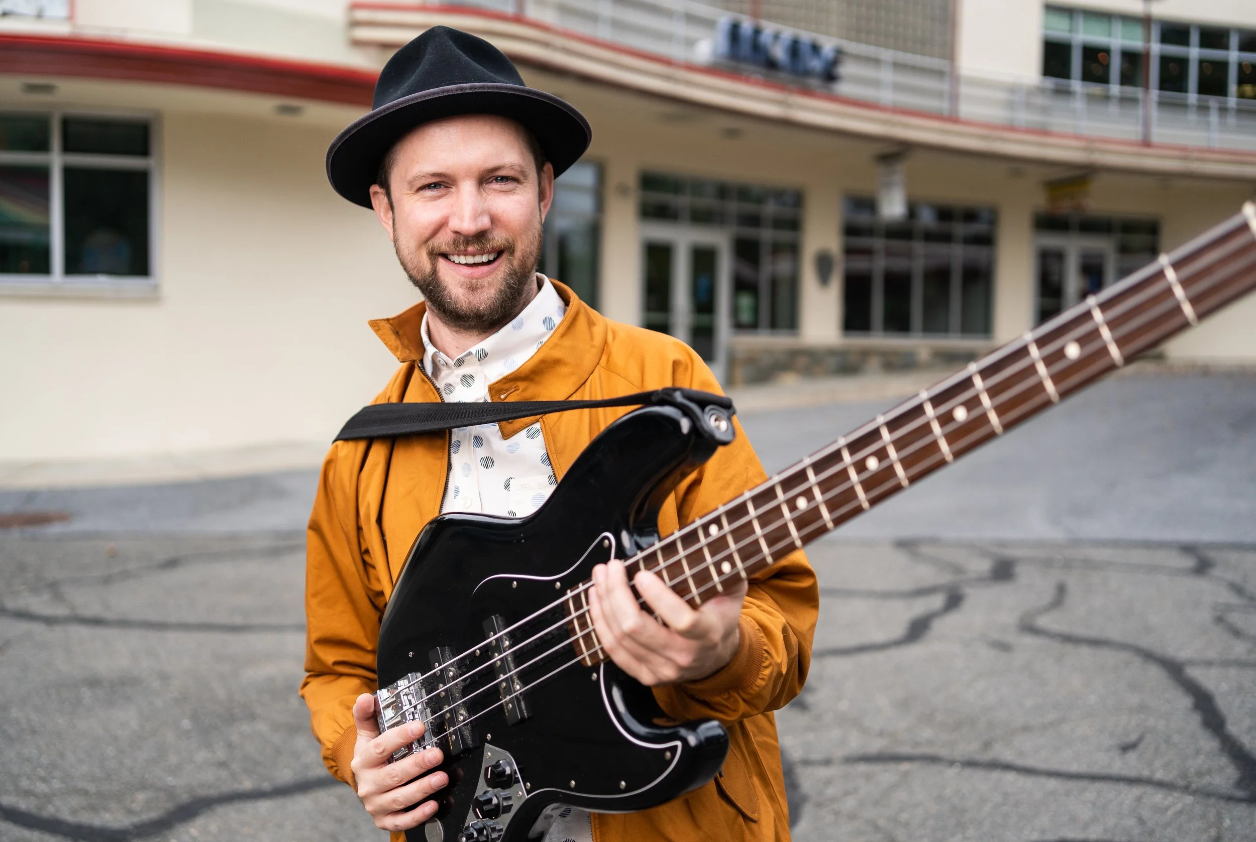  Musician portrait of the bass player for The Fuss 