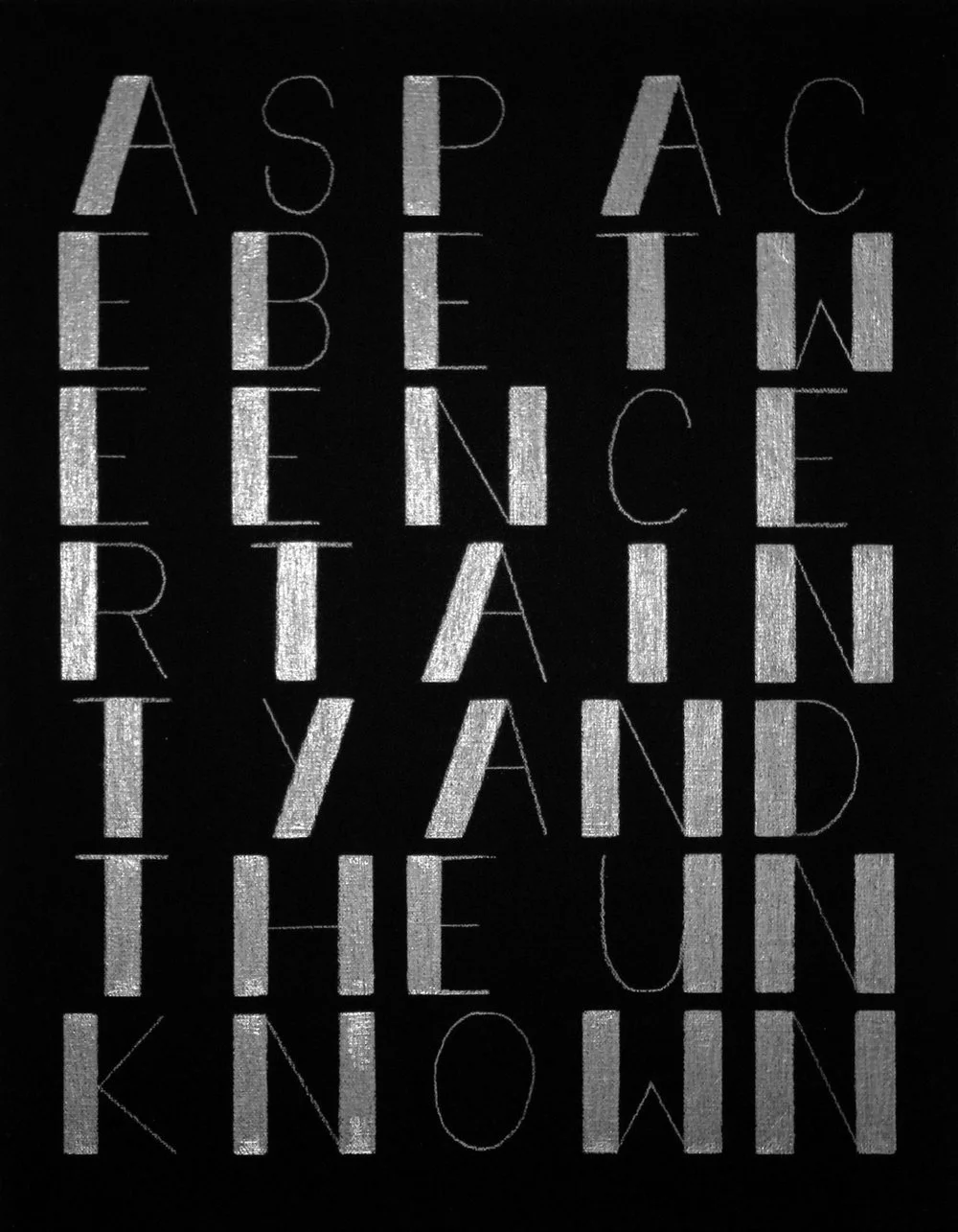  A Space Between Certainty and the Unknown, 2014