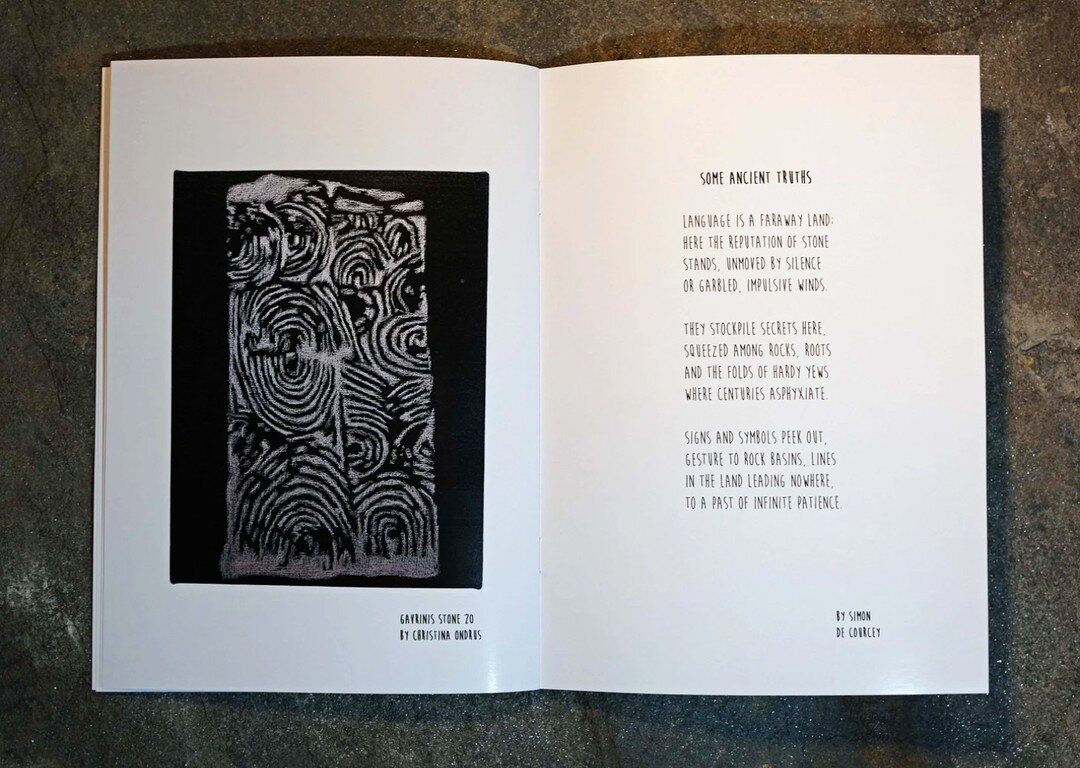 I'm thrilled to have some images from my series &quot;Of Shadows and Symbols: Gavrinis&quot; included in &quot;In Sight of Stone&quot;, an art and poetry pamphlet edited by Simon de Courcey. It's nearly sold out already (I snagged this sneak-peak pic