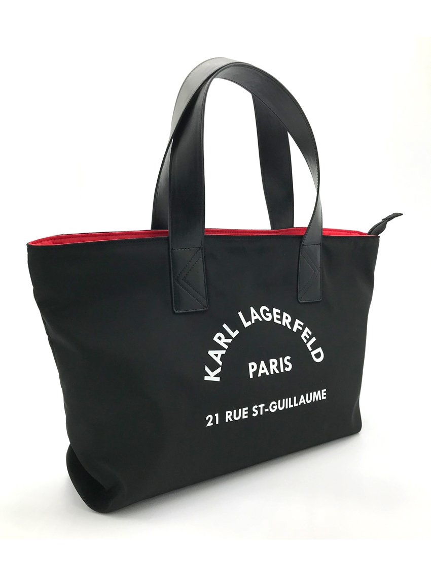  Tote bag made with nylon and vegan leather as main materials.   Made for CWF© (Karl Lagerfeld Kids®)  