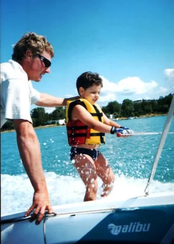 First time lesson for a young boy