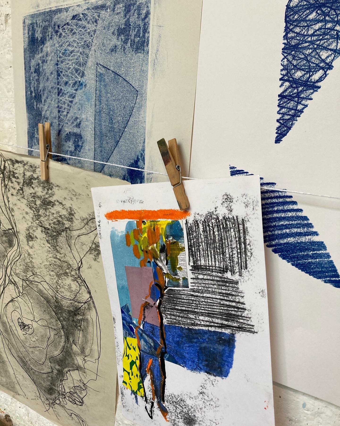 Monoprinting with collage