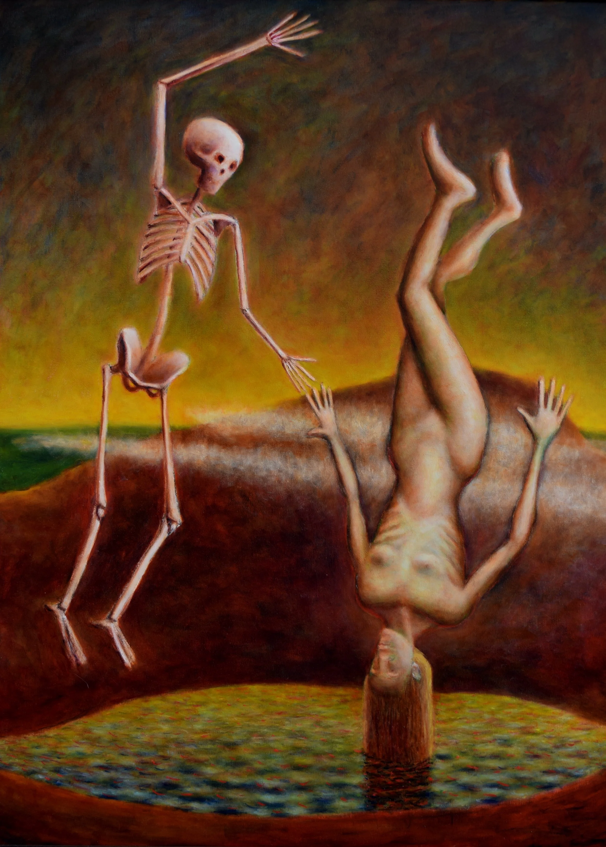 Keb and the Volcano 40"H X 30"W oil on linen