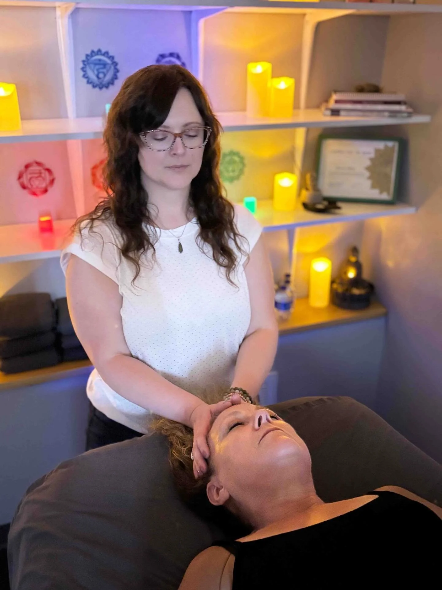 Stillness isn&rsquo;t empty.
It&rsquo;s where the body finally feels safe enough to speak.

Reiki, for me, isn&rsquo;t about fixing or forcing anything. It&rsquo;s about listening&mdash;to the nervous system, to the places that learned to brace, to t