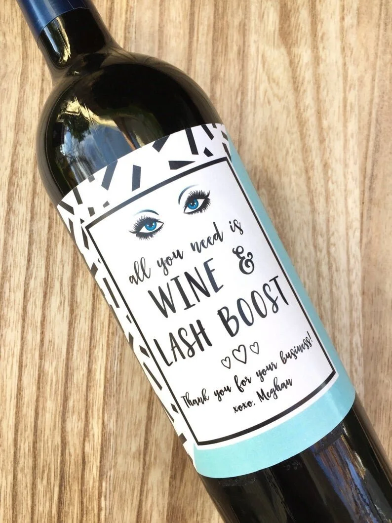 Rodan and Fields Lash Boost Wine Label