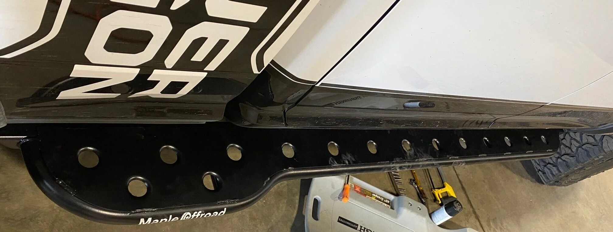 Dodge 3rd, 4th & 5th Gen Rock Sliders with Rub Rail — MAPLE OFFROAD