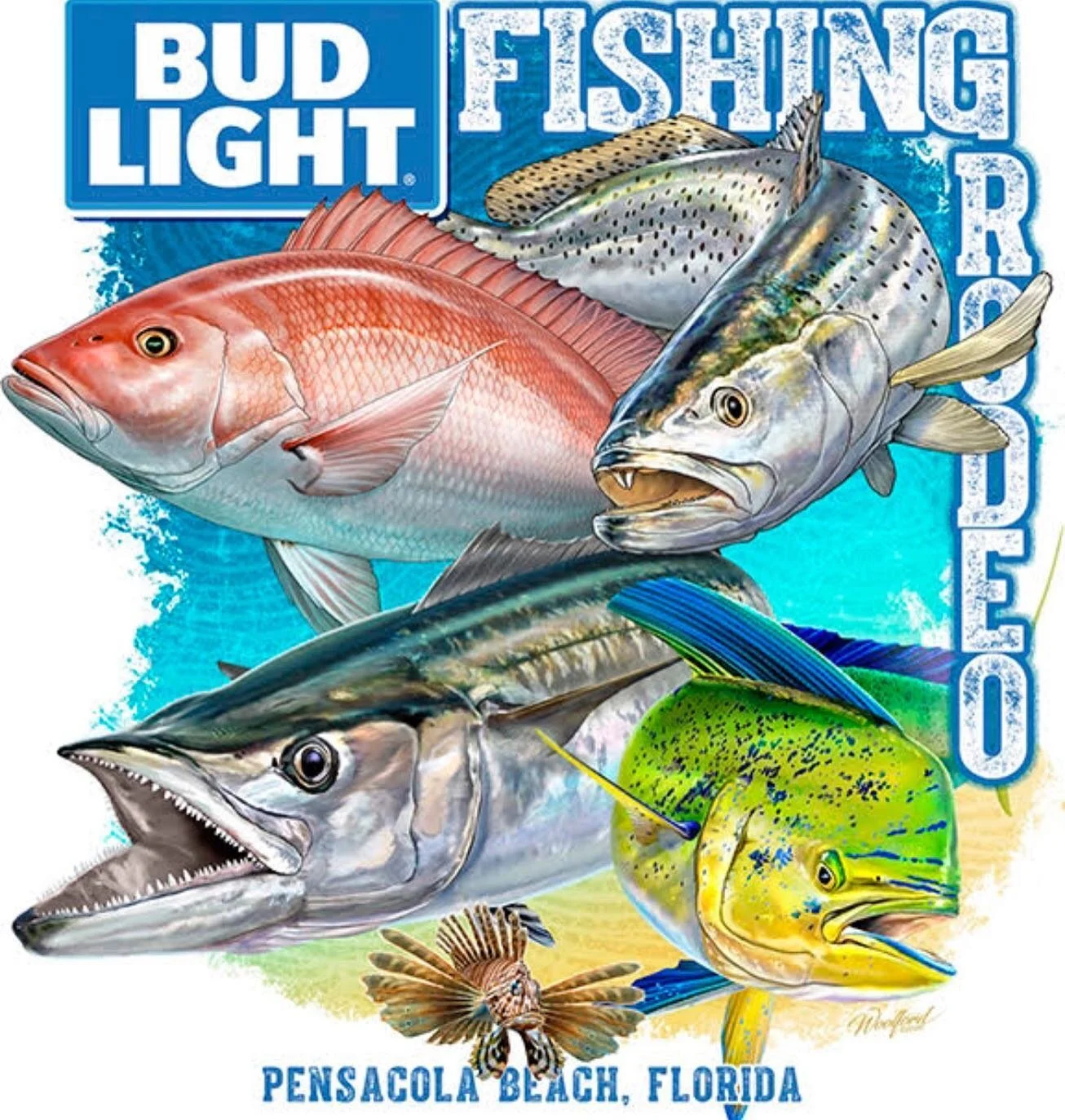 JUNE 19-22, 2020
This year&rsquo;s Bud Light Fishing Rodeo will take place June 19-22, 2020. The weigh in is at Flounders on Pensacola Beach on Saturday from 2p-7p and Sunday from noon-6p.

Cash awards and prizes await the angler who weighs in the to
