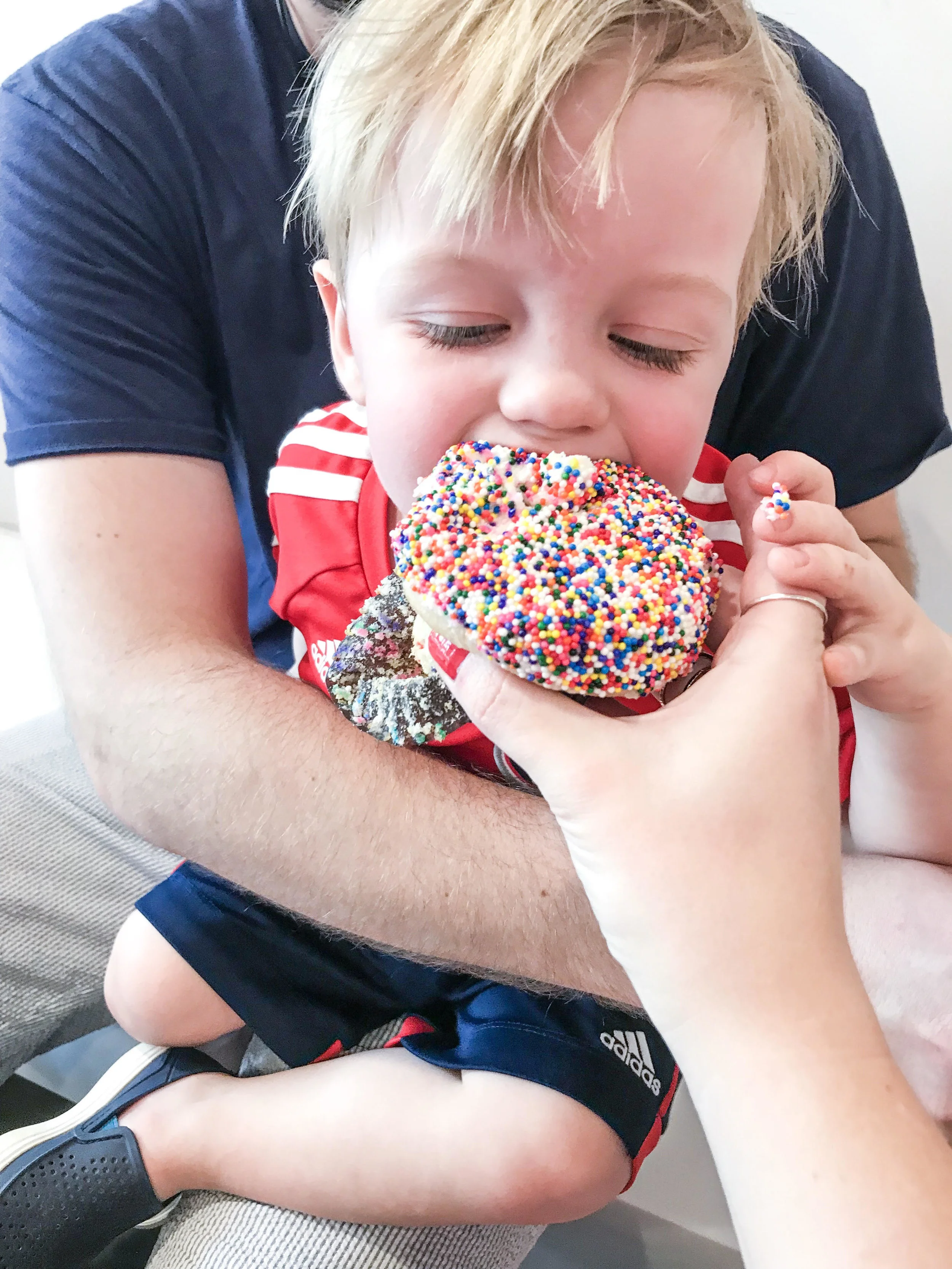 sharing is caring and blah blah blah the kid ate my donut