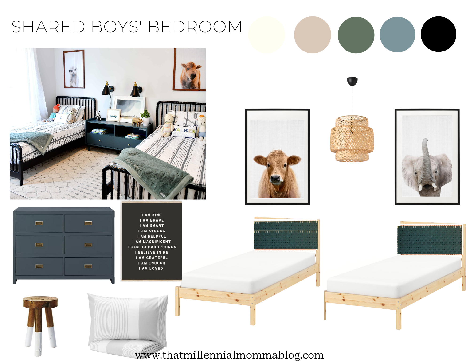 Pinterest Pondering: A Shared Boys' Bedroom — That Millennial Momma