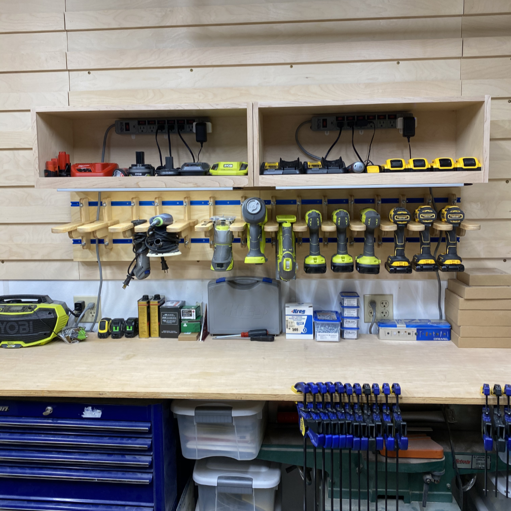 Adjustable Width Tool Charging Station