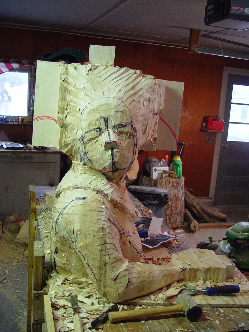 queen sculpture in progress three