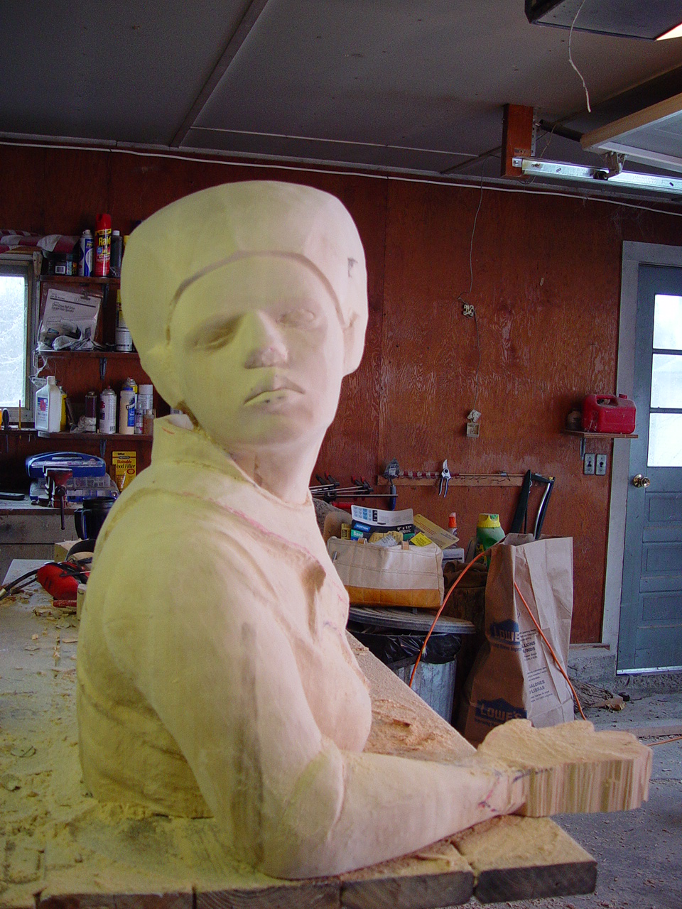 queen sculpture in progress six