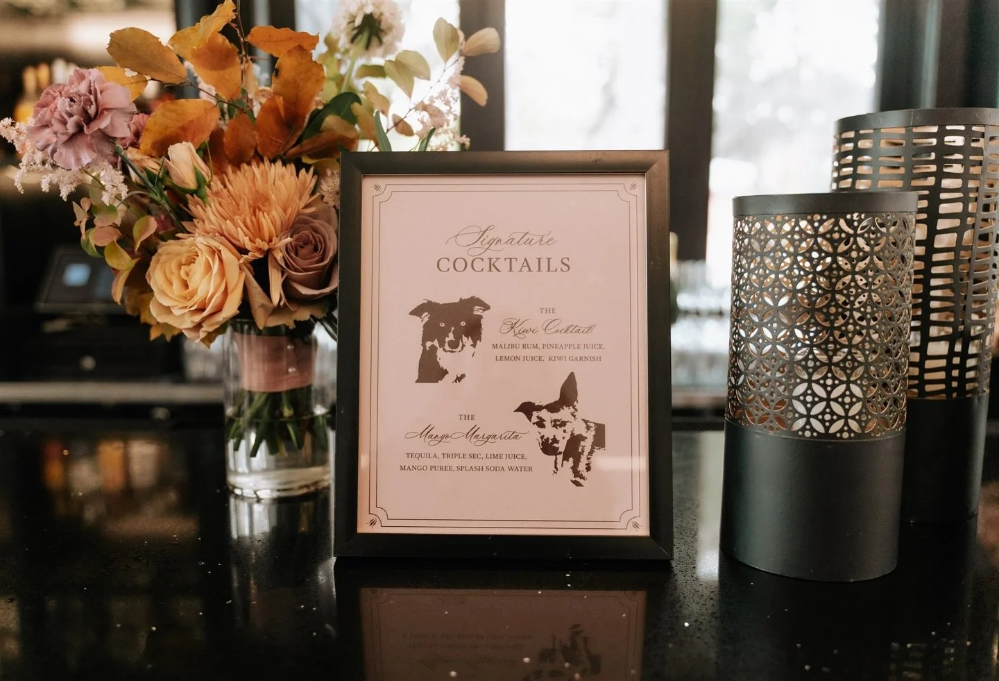 Incorporating your fur baby on the big day is a special way to honor the other love of your life! A few ways to do this are: 1) Having them at the ceremony, to walk down the aisle with the rings 2) Naming specialty cocktails after them at the bar, an