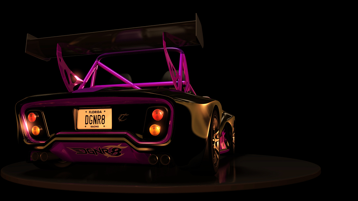 The final build of the DGNR8 Exocet body fully textured and ready to be built.