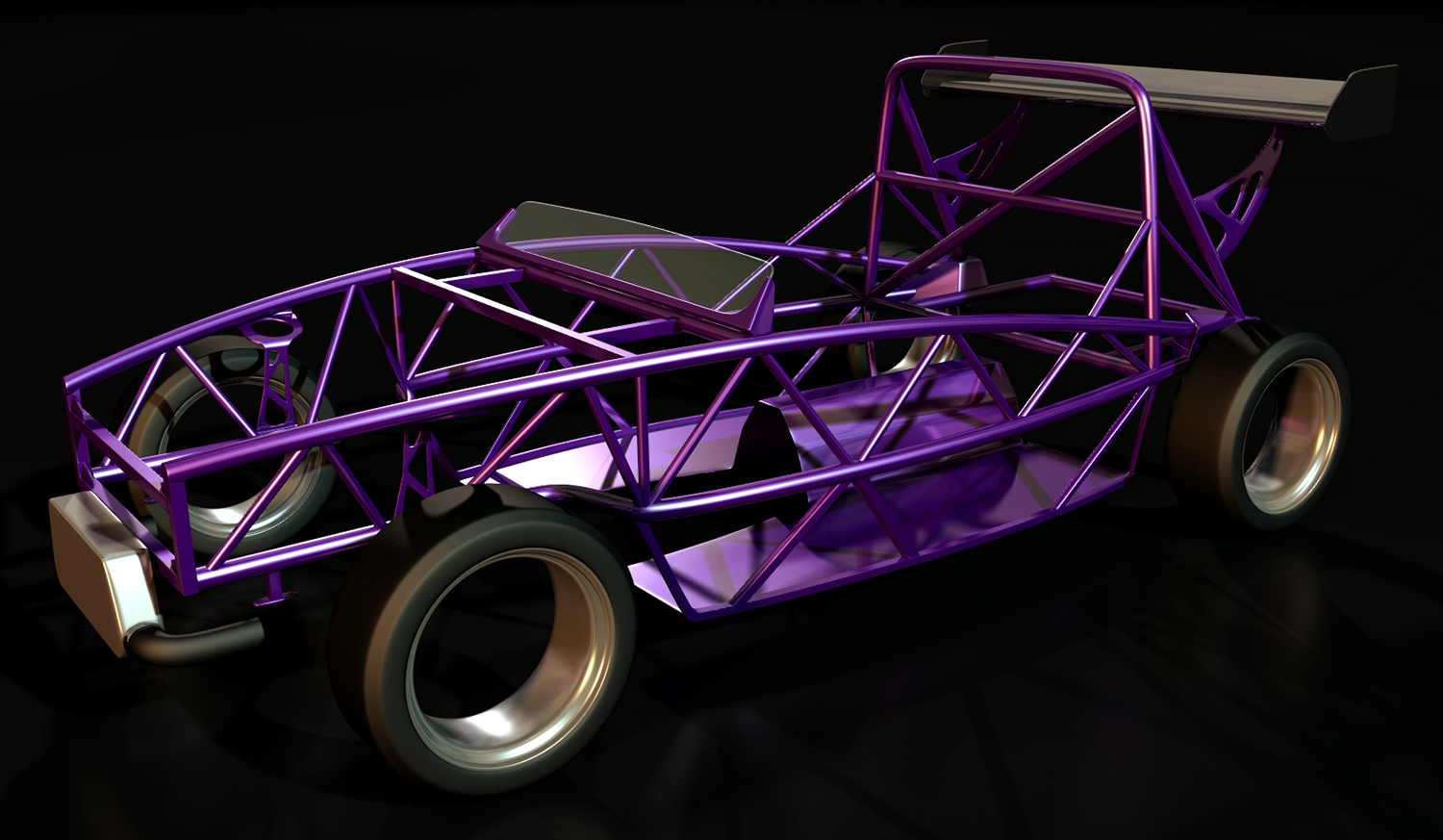 The original Exocet frame was recreated digitally based on scans and measurements in order to ensure fitment.