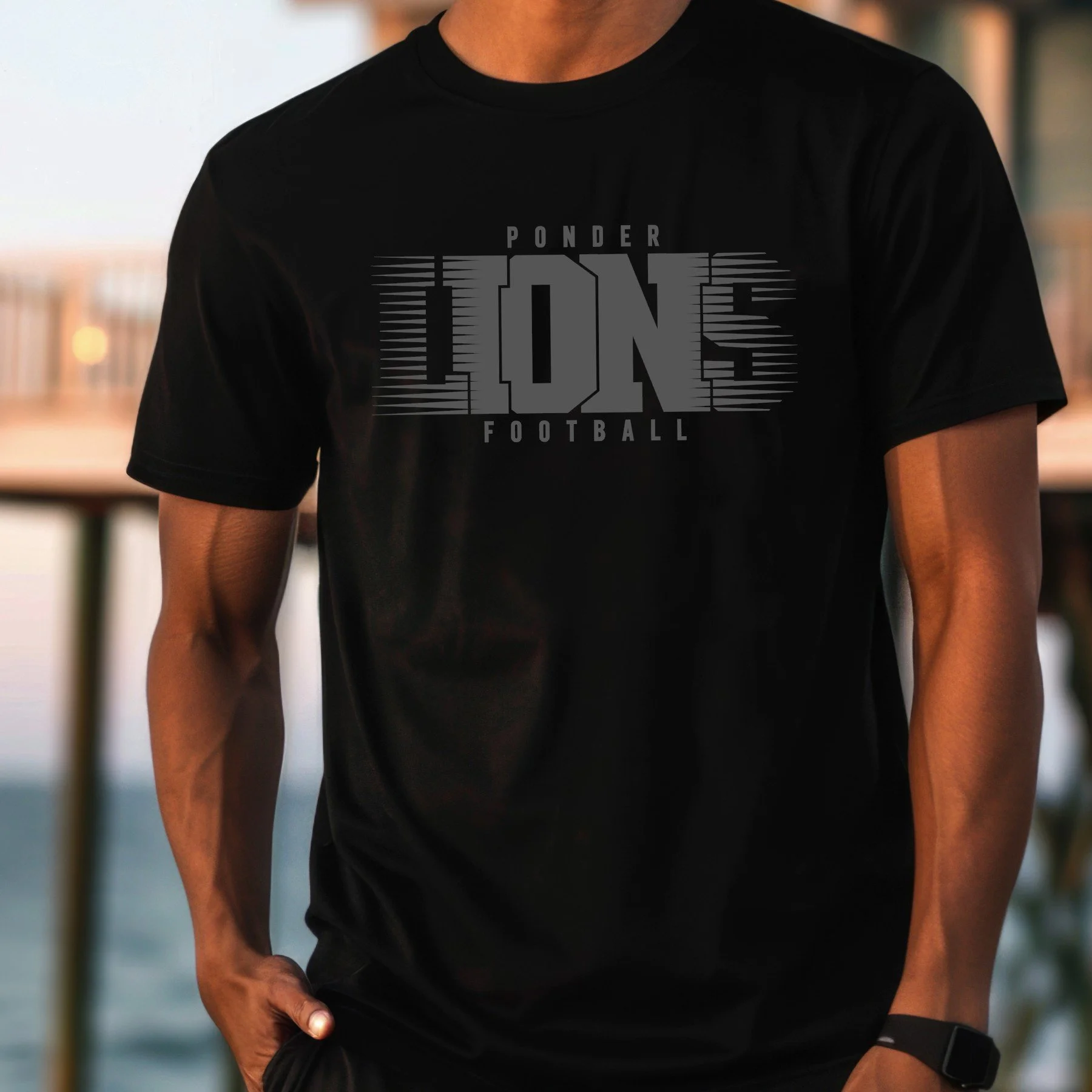 Ponder "LIONS" Football Tee/Fleece