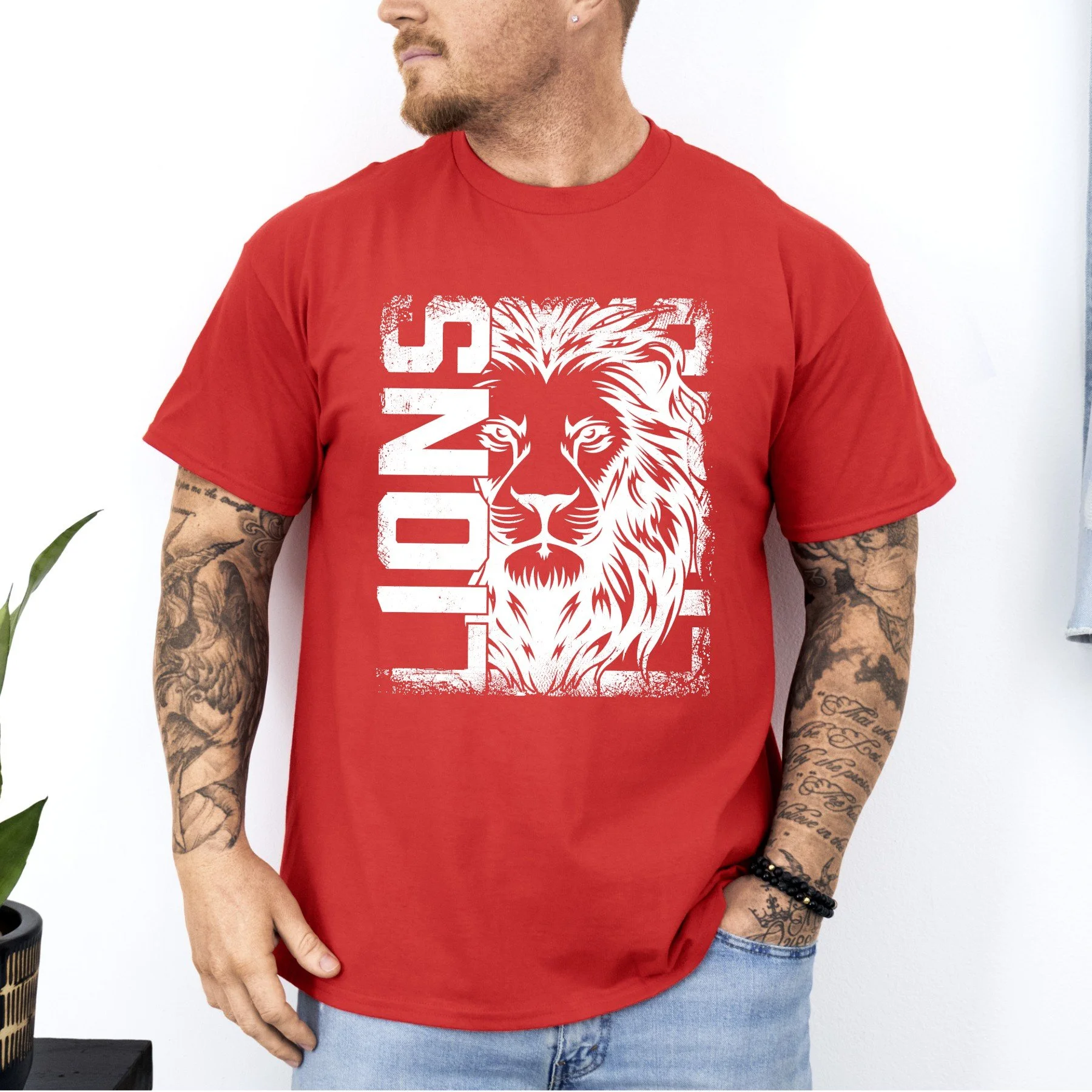 "LIONS" Tee/Fleece (Red)