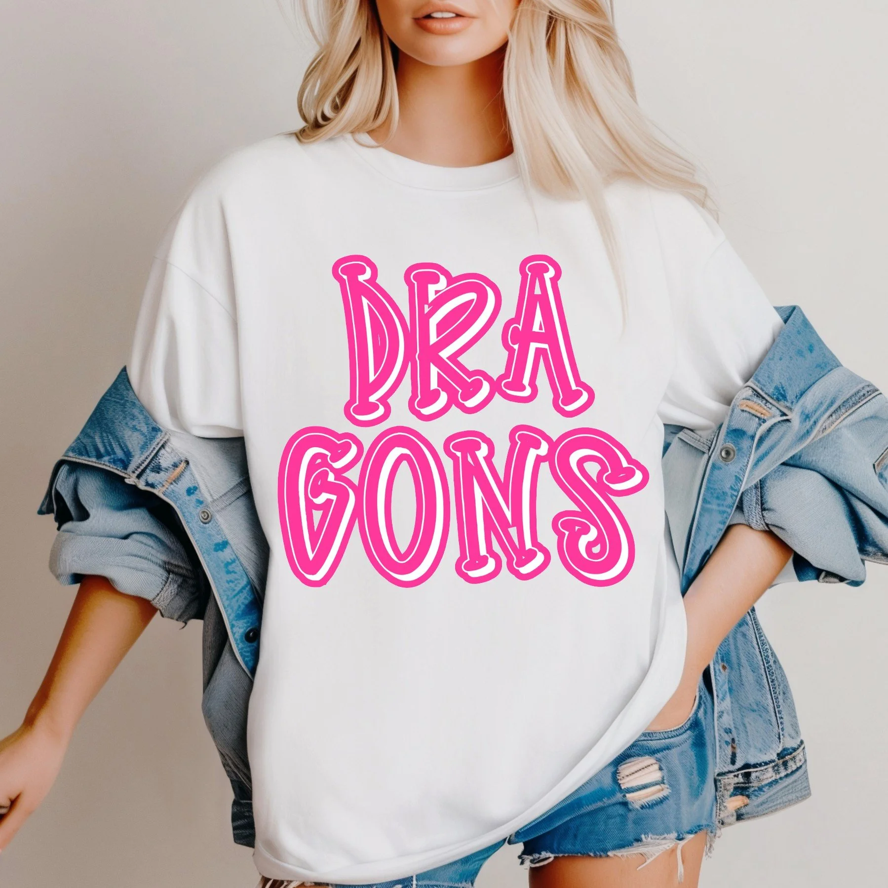 Dragons Bubble Font Tee