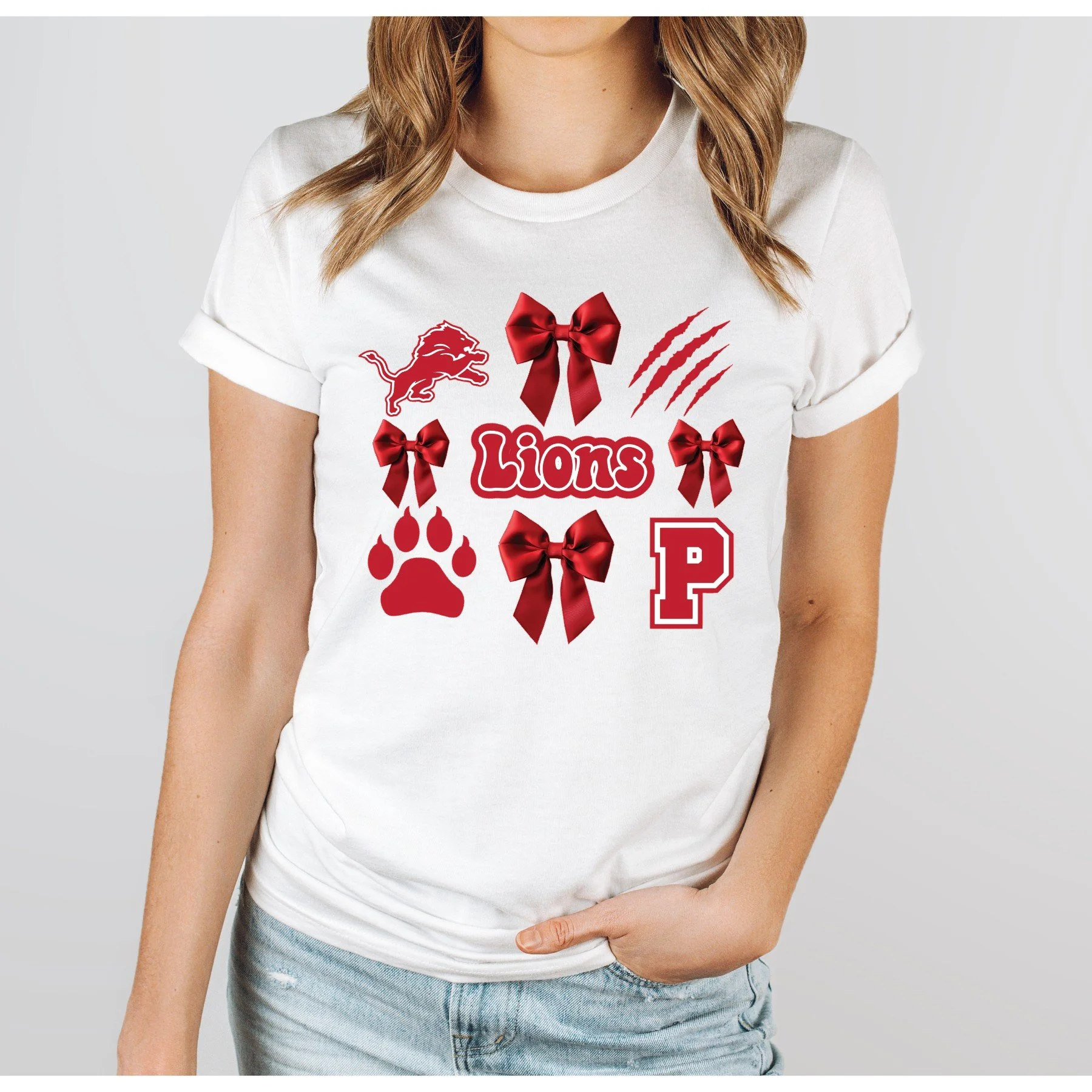 ponder lions red bows tee .jpg