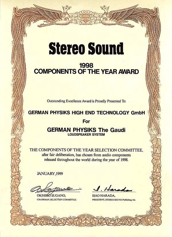Gaudi Stereo Sound Component of the Year 1998 .jpg