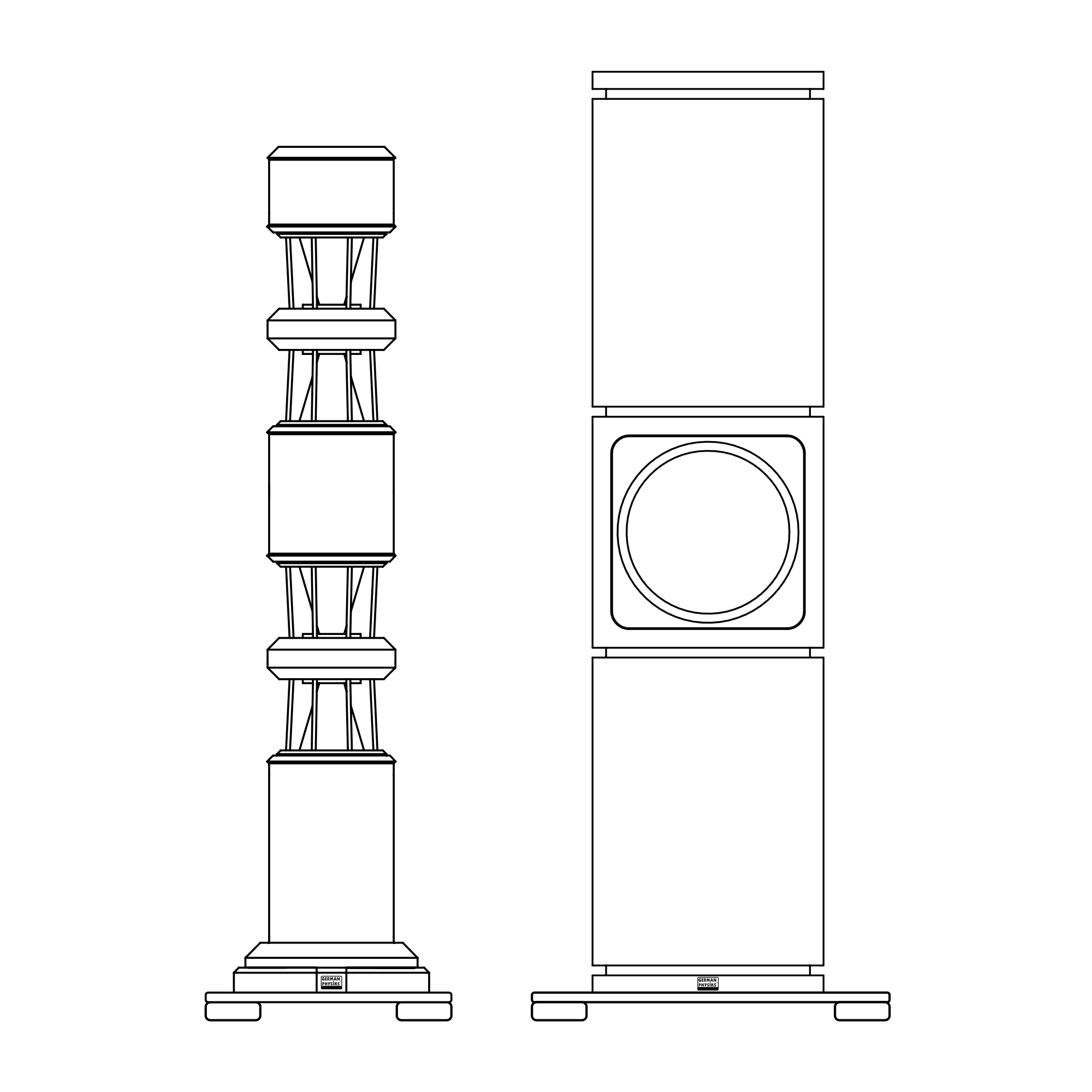 German Physiks Gaudi Mk III speaker.