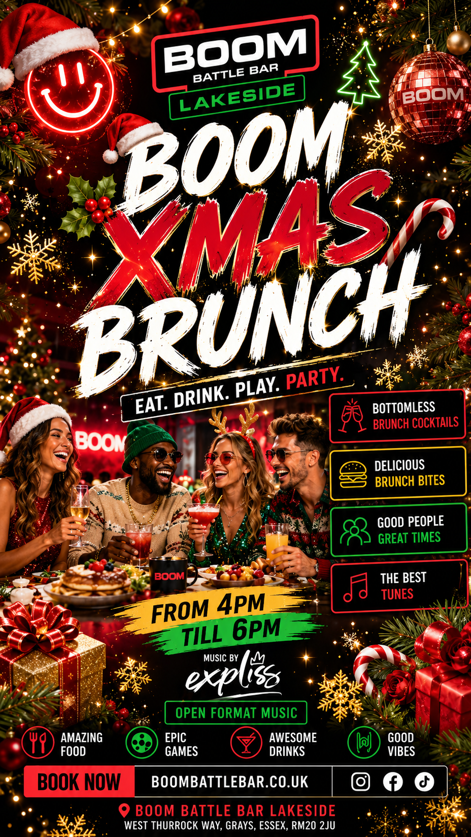 XMAS BRUNCH @ BOOM BATTLE BAR LAKESIDE