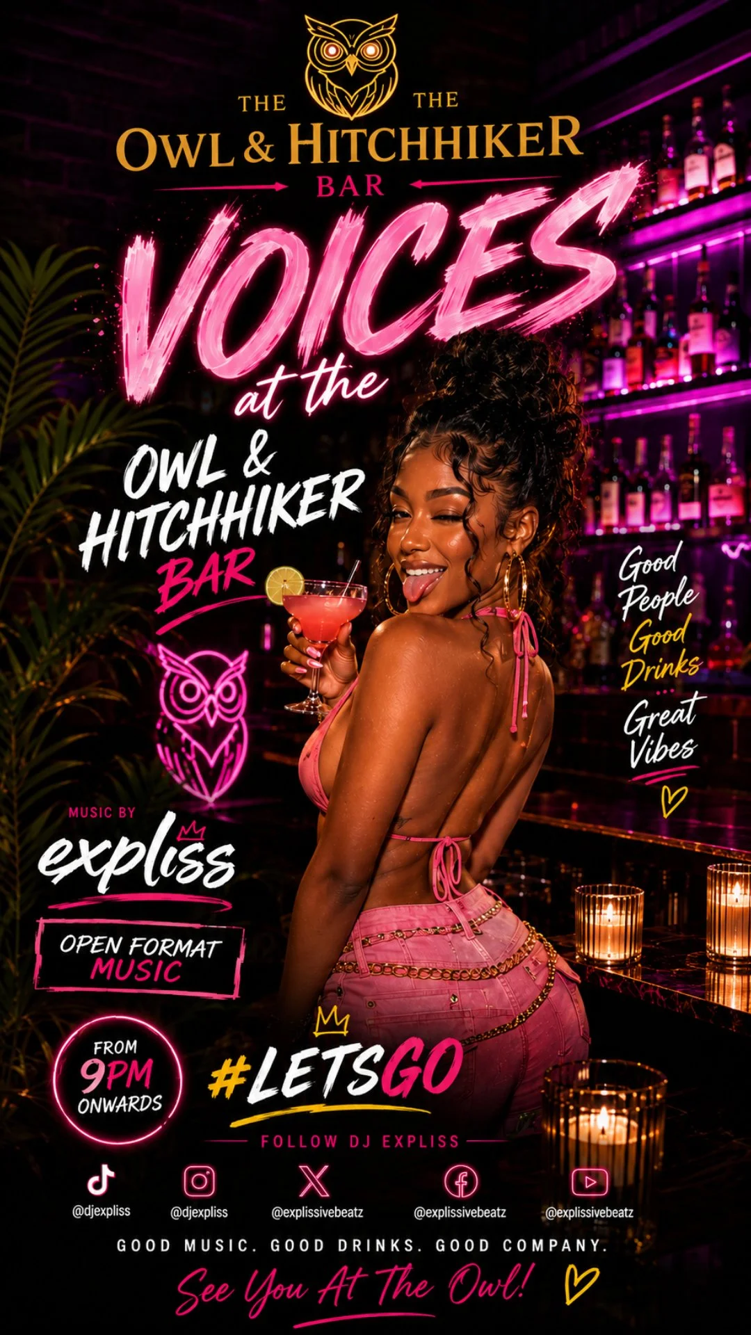 VOICES @ THE OWL &amp; HITCHHIKER