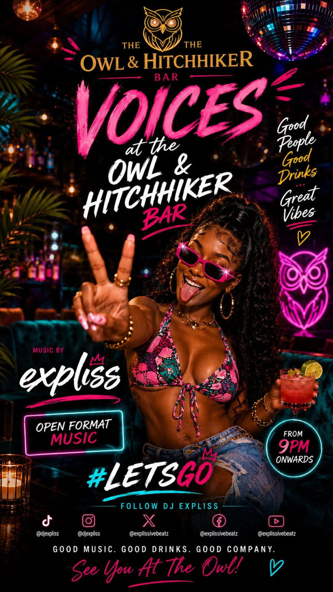 VOICES @ THE OWL &amp; HITCHHIKER