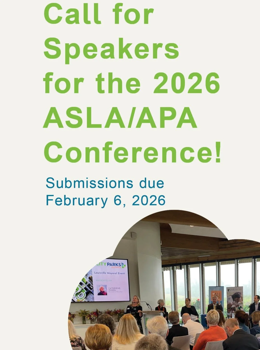 The Kentucky chapters of ASLA and APA are hosting their first-ever joint conference in Louisville. We are seeking exceptional speakers and sessions &ndash; team up with your favorite Landscape Architect or Planner to present a topic that you are pass