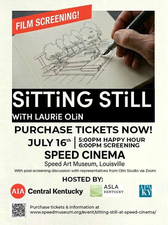 Join us for a special screening of Sitting Still with Laurie Olin at the Speed Art Museum on July 16!
This inspiring documentary explores the life and work of renowned landscape architect Laurie Olin, whose designs have shaped some of the world's mos