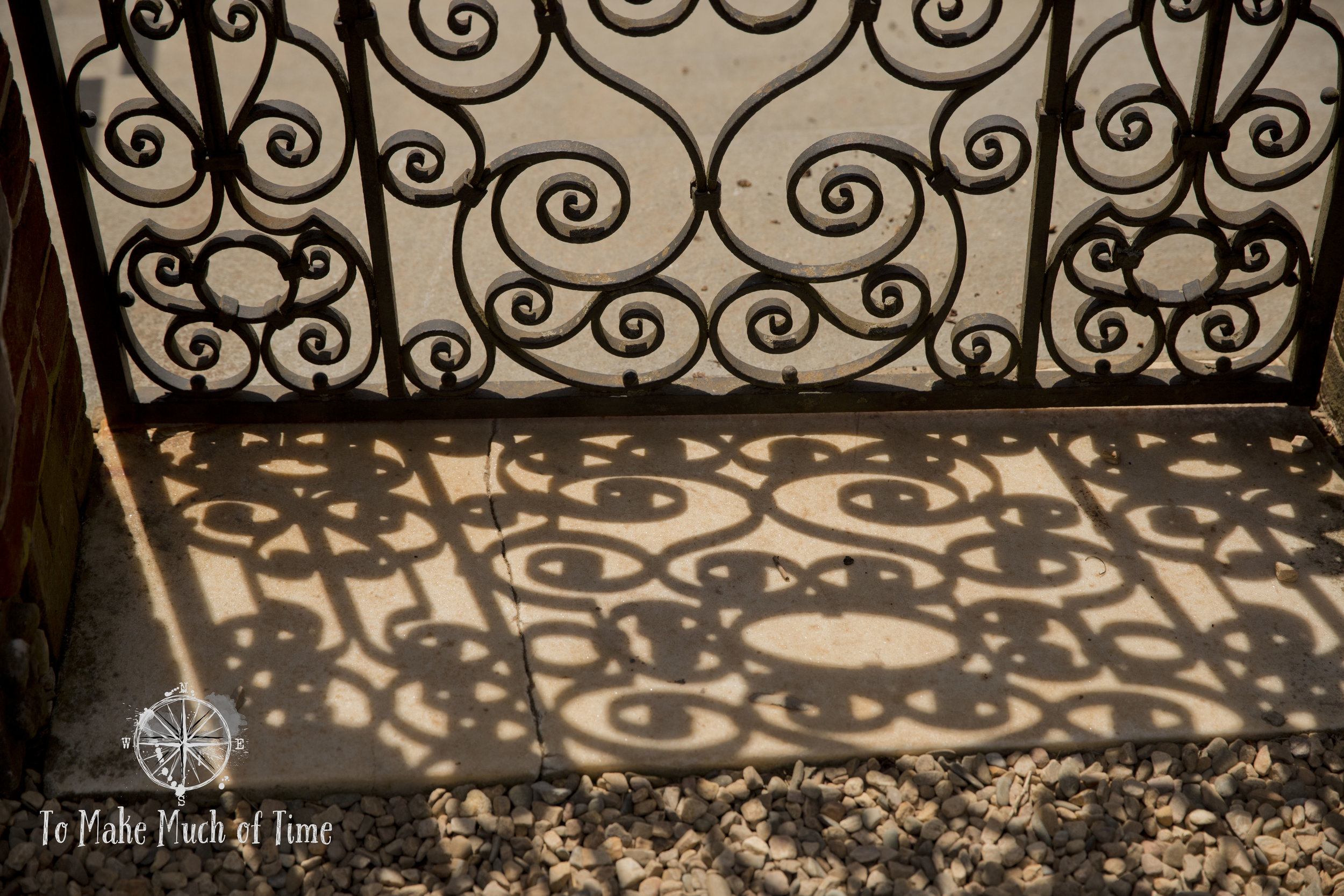 Montpelier | Garden | Wrought Iron | Gate | Shadow | To Make Much of Time