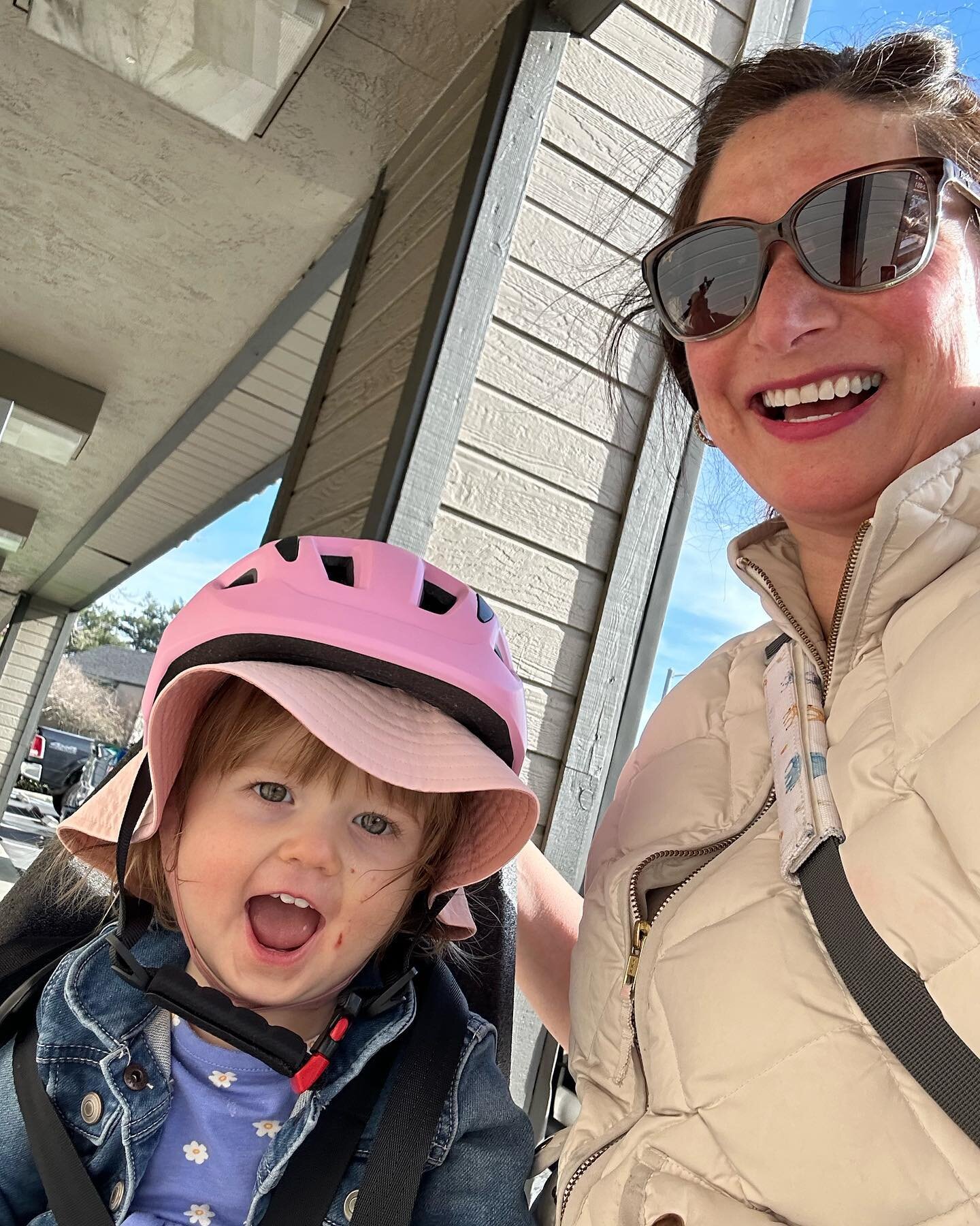 I put a helmet on today. Mom says it&rsquo;s for protection. Of what, I&rsquo;m not sure but I do look cute. And then I went on my first bike ride! It was fun but I didn&rsquo;t like staring at dads butt the whole time.