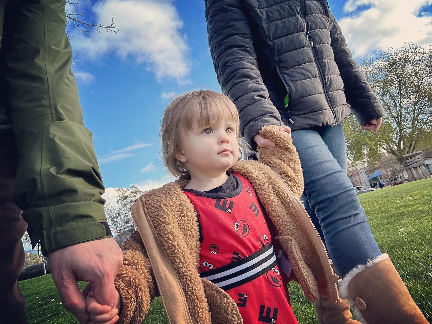 Went on an adventure this weekend with mom &amp; dad. Mom said it was a &ldquo;little park&rdquo; but it was massive! Had so much fun climbing in everything and going down slides. So glad it&rsquo;s not raining anymore.