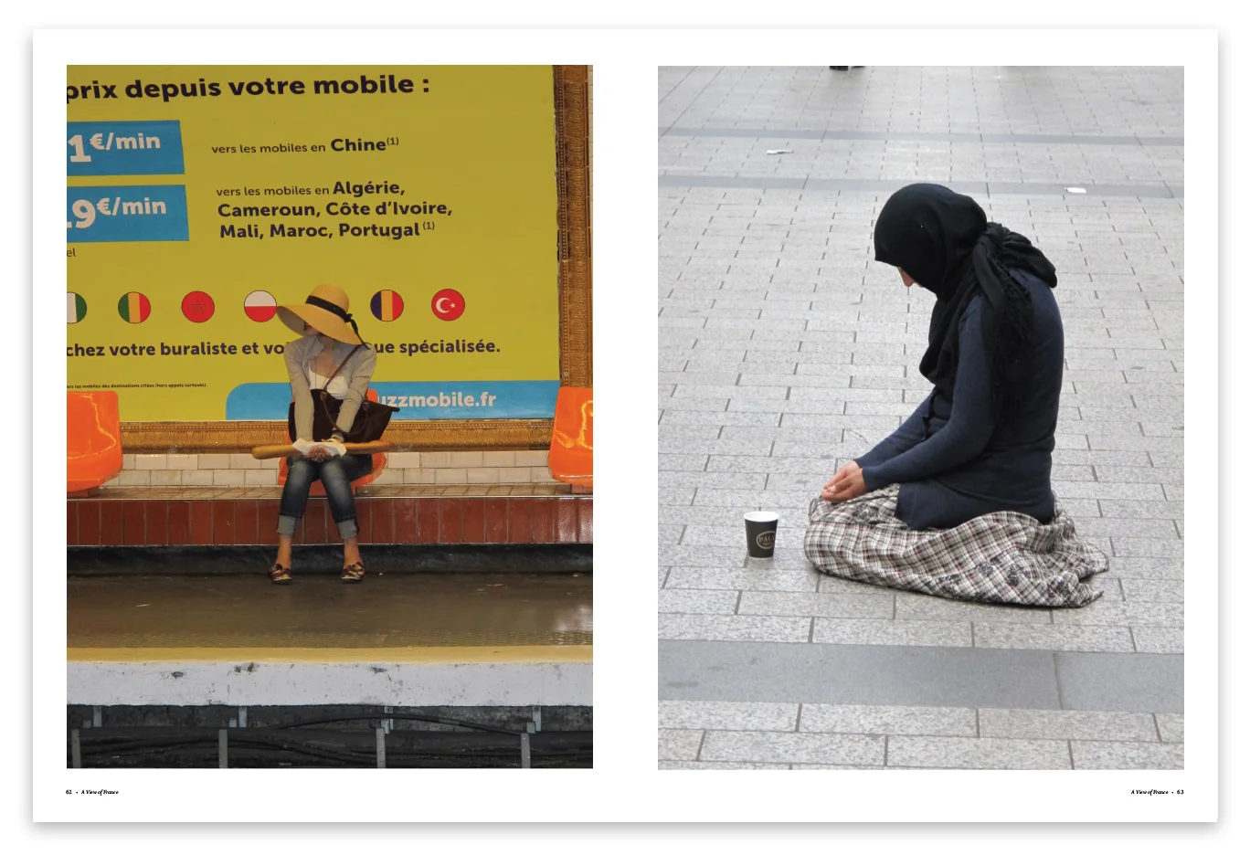 A View of France photography spread design