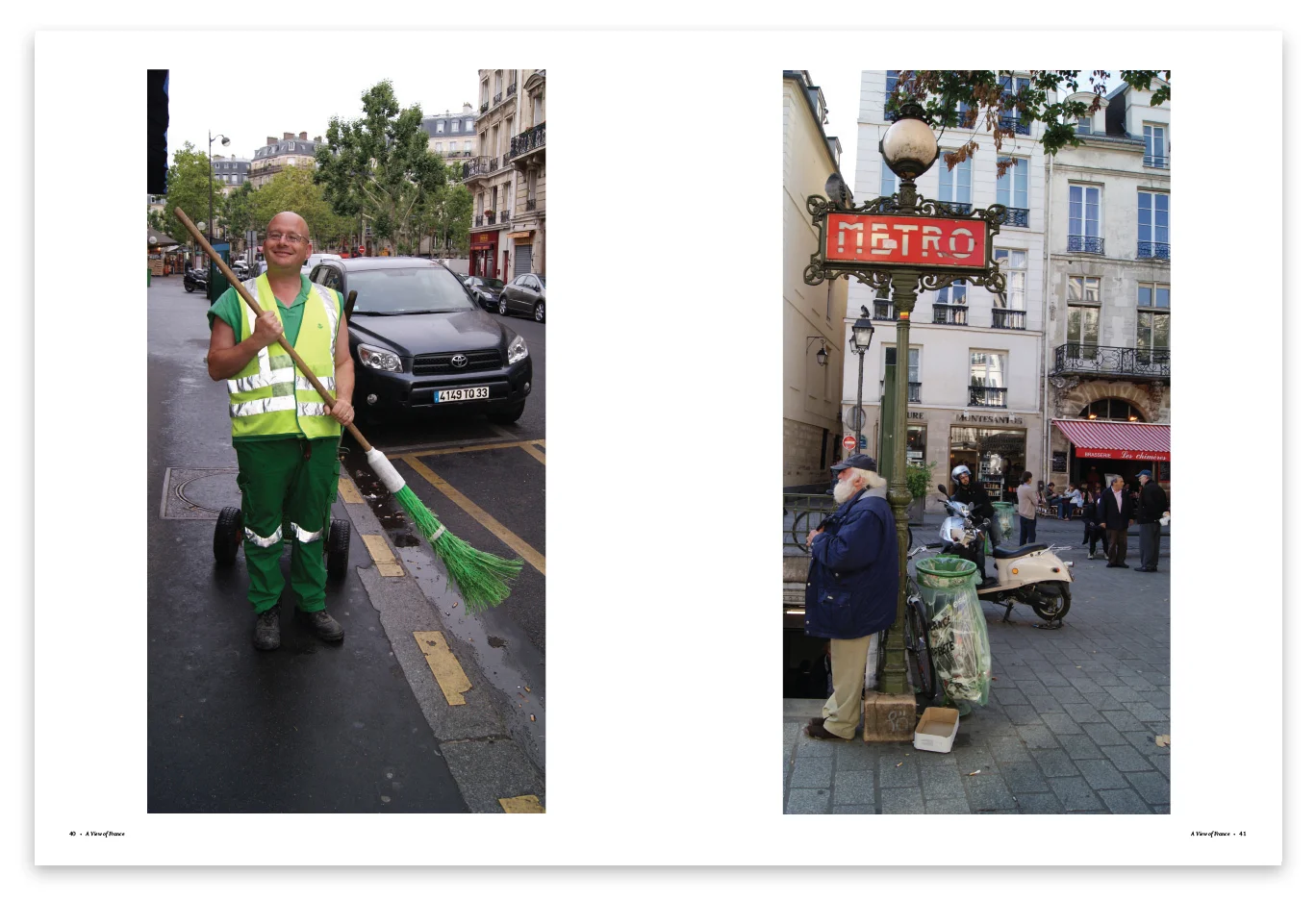 A View of France photography spread design