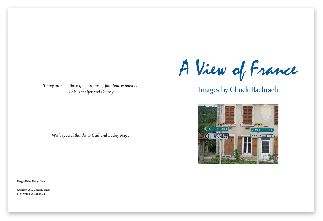 A View of France title page design