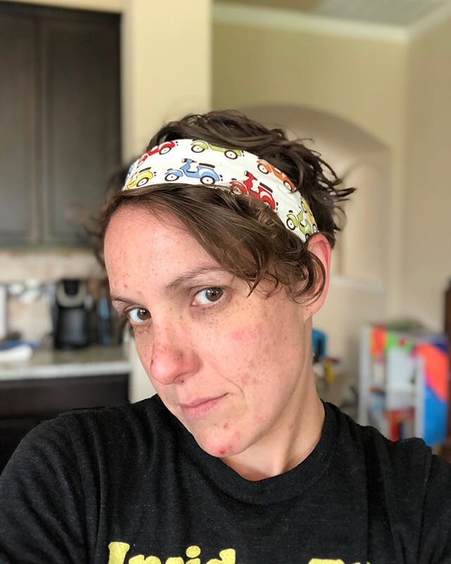 Portrait mode, no makeup, headband from @houstonmargaret82 and is magical #proofofmom