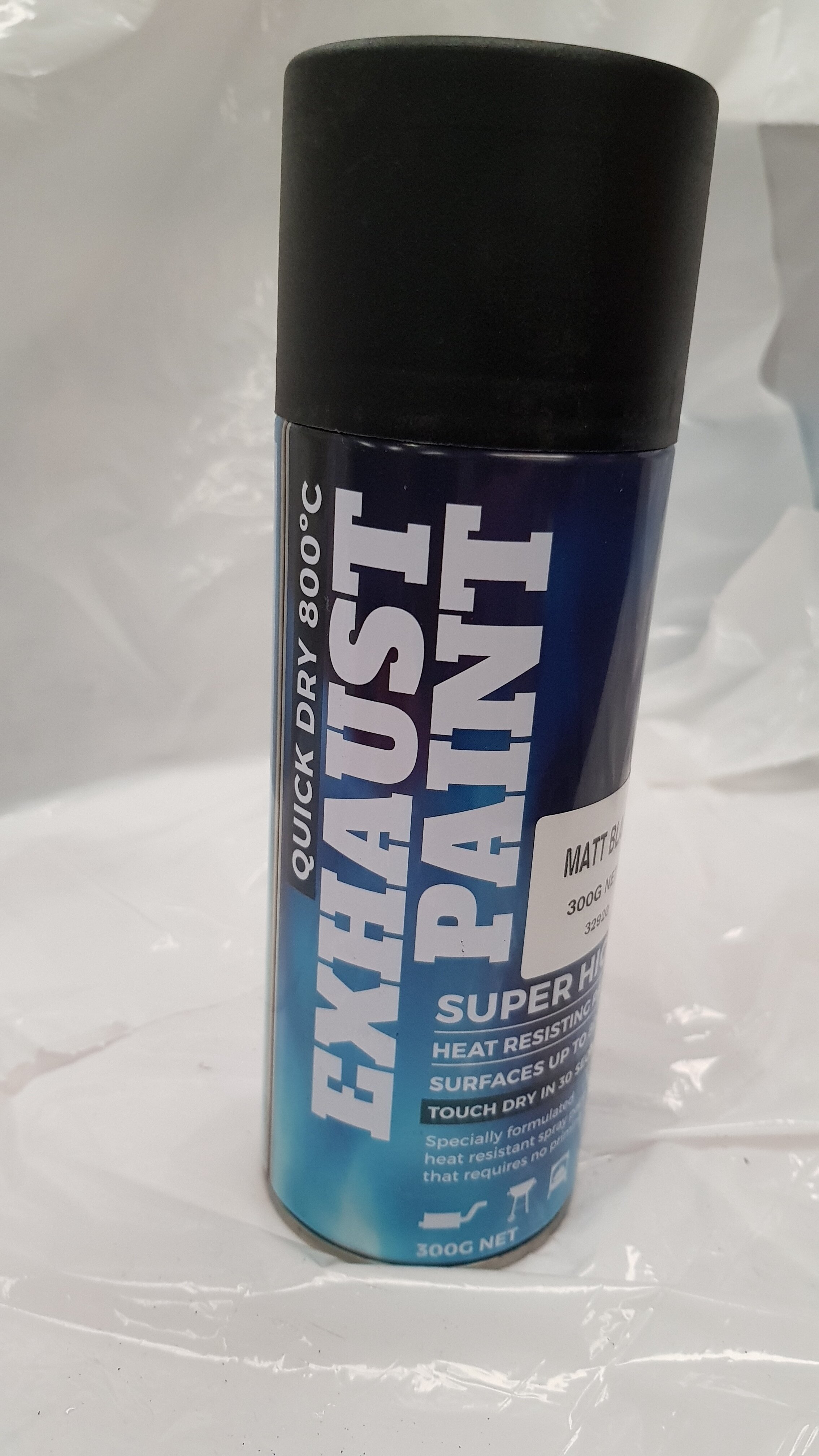 HIGH TEMP EXHAUST PAINT MATT BLACK 800 DEGREES CELSIUS 