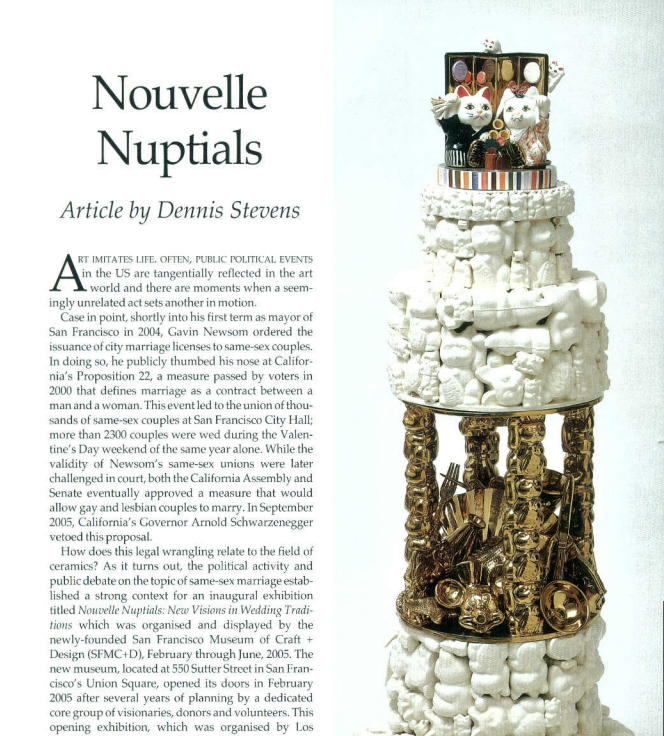 Ceramics: Art and Perception - Nouvelle Nuptials